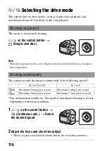 Предварительный просмотр 116 страницы Sony SLT-A33 Instruction Manual