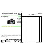 Preview for 1 page of Sony SLT-A33 Service Manual