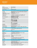 Preview for 3 page of Sony SLT-A58 Specifications