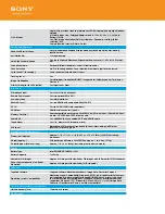 Preview for 5 page of Sony SLT-A58 Specifications