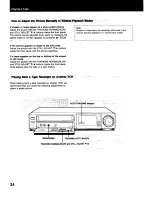 Предварительный просмотр 34 страницы Sony SLV-373UC - Video Cassette Recorder Operating Instructions Manual