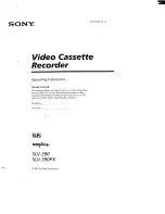 Preview for 1 page of Sony SLV-390 Operating Instructions Manual