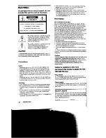 Предварительный просмотр 2 страницы Sony SLV-440 Operating Insructions