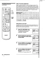 Предварительный просмотр 22 страницы Sony SLV-440 Operating Insructions