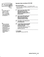Предварительный просмотр 43 страницы Sony SLV-440 Operating Insructions
