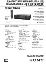 Sony SLV-478 Service Manual preview