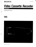 Sony SLV-575UC Operating Instructions Manual preview