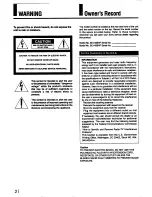 Preview for 2 page of Sony SLV-585HF Operating Instructions Manual