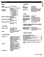 Preview for 65 page of Sony SLV-585HF Operating Instructions Manual