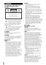 Preview for 2 page of Sony SLV-669HF Operating Instructions Manual