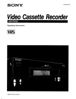 Preview for 1 page of Sony SLV-757UC Operating Instructions Manual