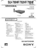 Preview for 1 page of Sony SLV-789HF - Video Cassette Recorder Service Manual