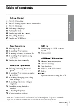 Preview for 3 page of Sony SLV-795HF Operating Instructions Manual