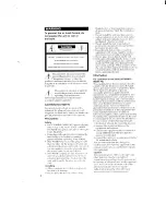 Preview for 2 page of Sony SLV-960HF MX Operating Instructions Manual