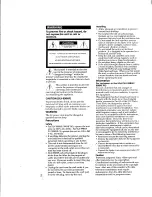 Preview for 2 page of Sony SLV-998HF CS Operating Instructions Manual