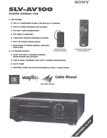 Предварительный просмотр 5 страницы Sony SLV-AV100 Manual