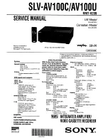 Sony SLV-AV100C Service Manual предпросмотр