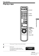 Preview for 41 page of Sony SLV-AX10 - Video Cassette Recorder Operating Instructions Manual