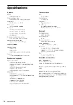 Preview for 76 page of Sony SLV-AX10 - Video Cassette Recorder Operating Instructions Manual