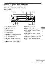 Preview for 77 page of Sony SLV-AX10 - Video Cassette Recorder Operating Instructions Manual