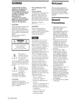 Предварительный просмотр 2 страницы Sony SLV-D100 Notes on operations & the setup menu Operating Instructions Manual