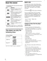 Preview for 8 page of Sony SLV-D100 Notes on operations & the setup menu Operating Instructions Manual