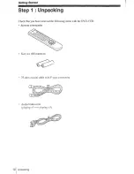 Предварительный просмотр 10 страницы Sony SLV-D100 Notes on operations & the setup menu Operating Instructions Manual