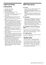 Preview for 3 page of Sony SLV-D201P Operating Instructions  (primary manual) Operating Instructions Manual