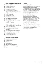 Preview for 5 page of Sony SLV-D201P Operating Instructions  (primary manual) Operating Instructions Manual