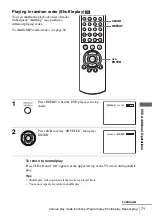 Preview for 71 page of Sony SLV-D261P - Dvd/vhs Combo Operating Instructions Manual