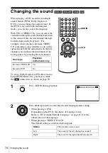 Preview for 74 page of Sony SLV-D261P - Dvd/vhs Combo Operating Instructions Manual