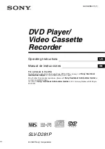 Preview for 1 page of Sony SLV-D281P Operating Instructions Manual