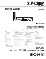 Preview for 1 page of Sony SLV-D300P Operating Instructions (SLVD300P) Service Manual