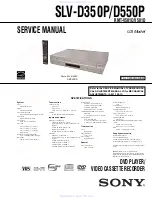 Sony SLV-D350P Operating Instructions (SLVD350P DVD-VCR) Service Manual preview