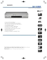 Sony SLV-D350P Operating Instructions (SLVD350P DVD-VCR) Specifications preview