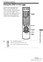 Предварительный просмотр 77 страницы Sony SLV-D360P Operating Instructions (For SLV-D360P DVD Player) Operating Instructions Manual