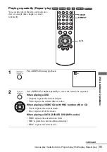 Предварительный просмотр 85 страницы Sony SLV-D360P Operating Instructions (For SLV-D360P DVD Player) Operating Instructions Manual