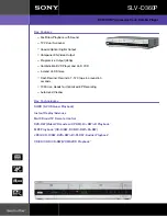 Preview for 1 page of Sony SLV-D360P Operating Instructions (For SLV-D360P DVD Player) Specifications