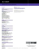 Preview for 2 page of Sony SLV-D360P Operating Instructions (For SLV-D360P DVD Player) Specifications