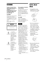 Preview for 2 page of Sony SLV-D380P - Dvd/vhs Combo Operating Instructions Manual