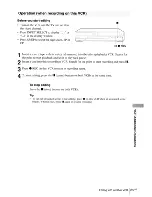 Preview for 85 page of Sony SLV-D380P - Dvd/vhs Combo Operating Instructions Manual