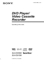 Sony SLV-D910B Operating Instructions Manual preview