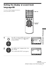 Preview for 61 page of Sony SLV-D910N Operating Instructions Manual