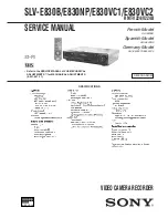 Sony SLV-E830B Service Manual preview