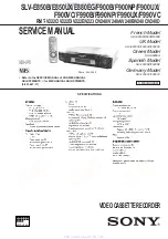 Sony SLV-E850B Service Manual preview