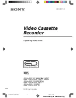 Preview for 1 page of Sony SLV-ED115PS Operating Instructions Manual