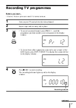 Предварительный просмотр 17 страницы Sony SLV-ED323SG Operating Instructions Manual