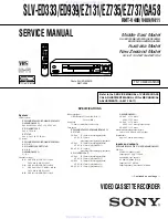 Sony SLV-ED333 Service Manual preview