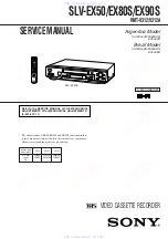 Sony SLV-EX50 Service Manual preview