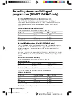 Preview for 44 page of Sony SLV-EZ111AZ Operating Instructions Manual